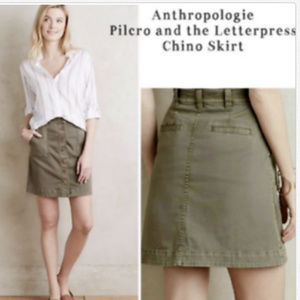 Pilcro & the Letterpress Button Front Skirt 8